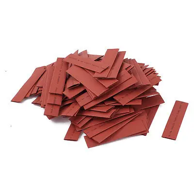 

150pcs 14mm Dia 100mm Long Polyolefin 2:1 Heat Shrink Tubing Wrap Sleeve Red