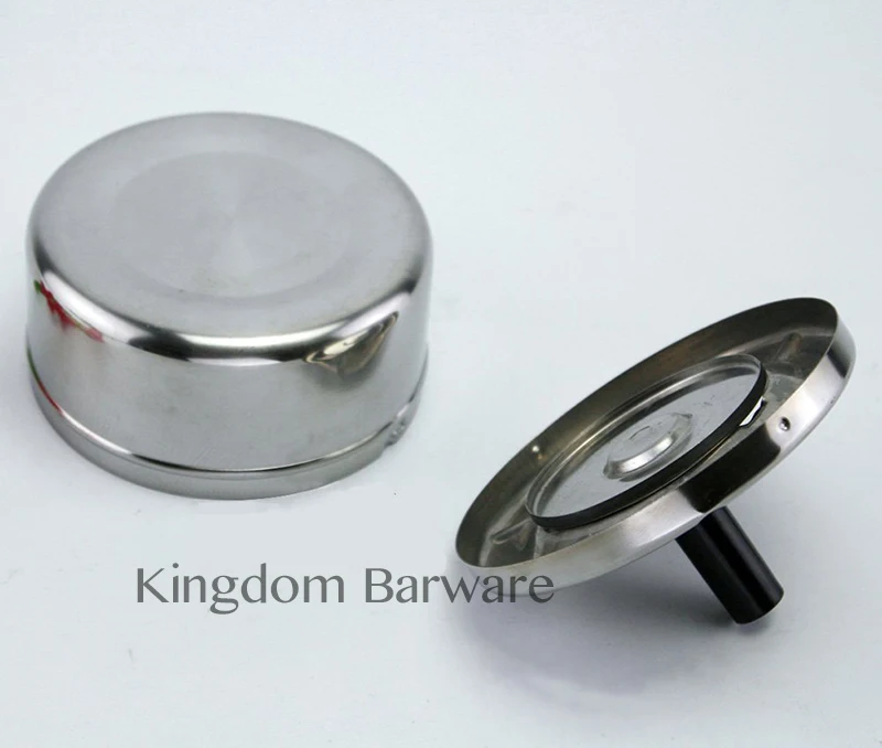 Round Push Down Ashtray with Spinning Tray Crome