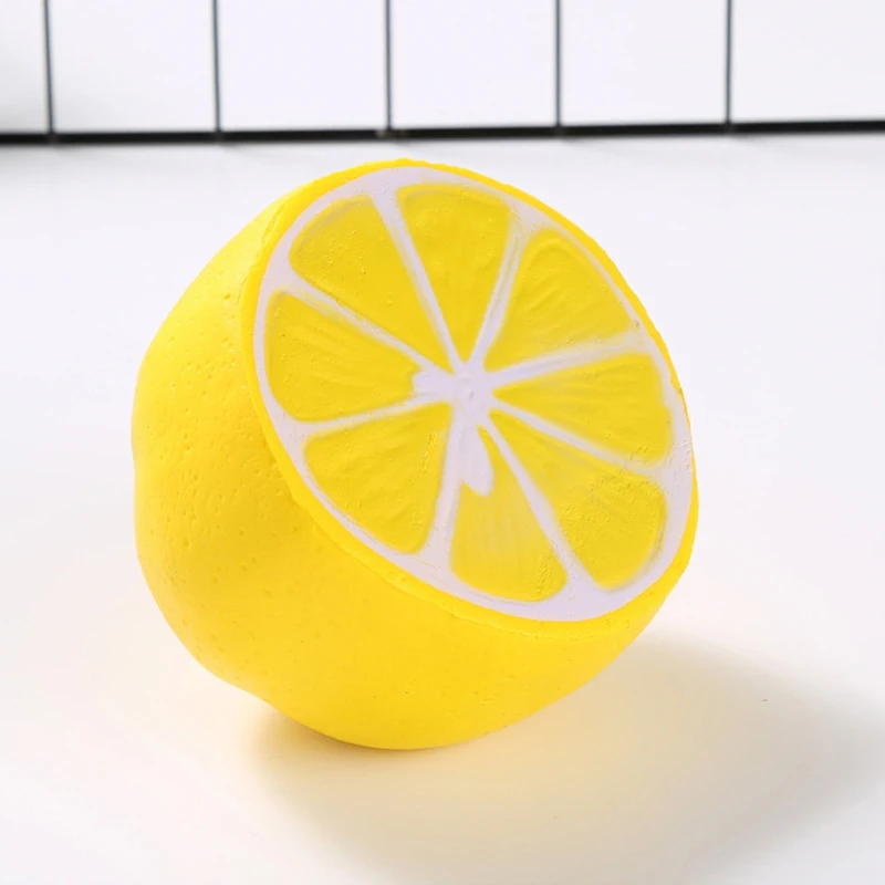 Squishy Jumbo Lemon Slow Rising Simulation Fruit Squeeze Toys Soft Bread Cake Scented Stress Relief Funny for Kid Gift 11*10CM