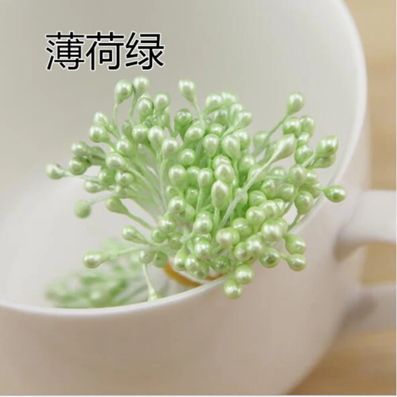 Mehrfarbig, 3 mm, 90 Stück, künstliche Zuckerblüten-Staubblätter für Bastelarbeiten, Zuhause, Hochzeit, Dekoration, Kuchendekoration und DIY-Stempelstaubblatt – Detail 6