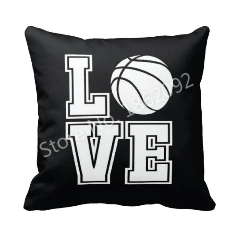 Novelty Basketball Cushion Cover Love Basketball Throw Pillows Case Cool Basketball Pillow Covers Sham Funny Sports Fan Gift 18