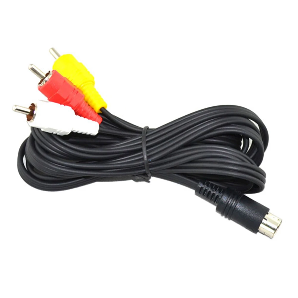 FZQWEG 1.8M 9 Pin For Sega Genesis 2 3 Audio Video AV Cable Cord RCA Cable for Mega Drive MD 2 3