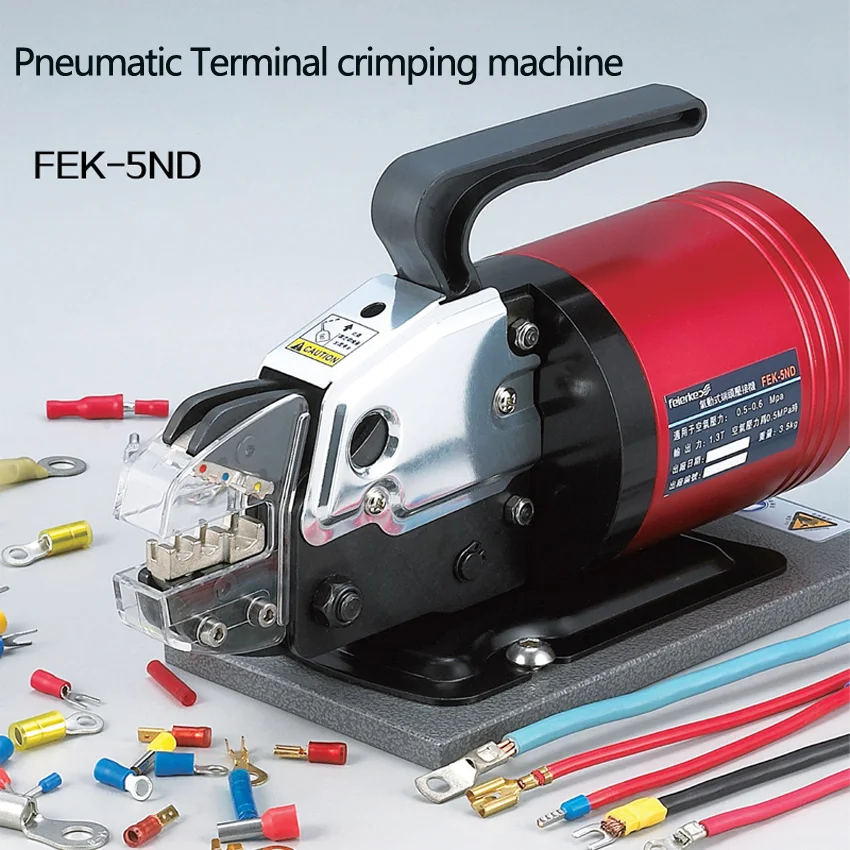 

1pc Pneumatic Crimping Pliers Semi-automatic Pressing Line Clamp Terminal Crimping Machine Giving Air Pressure Regulator