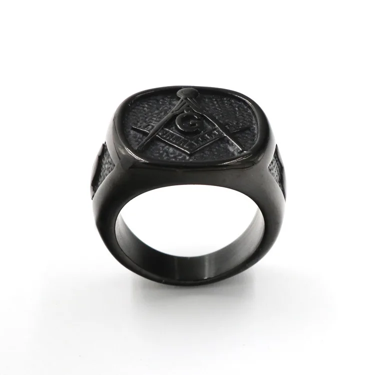 men's titanium steel ring masonic ring hot style restoring ancient ways in Europe and the AG accessories Factory direct free s