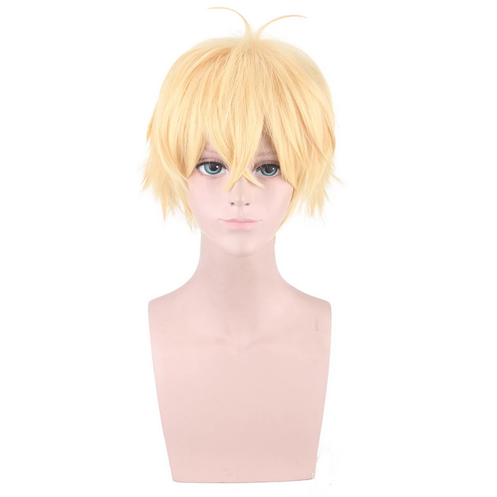 Kakihara Tetsuya Light Golden คอสเพลย์สั้นวิกผมผู้ชายสังเคราะห์ฮาโลวีนเครื่องแต่งกาย Party Wigs จัดส่งฟรี