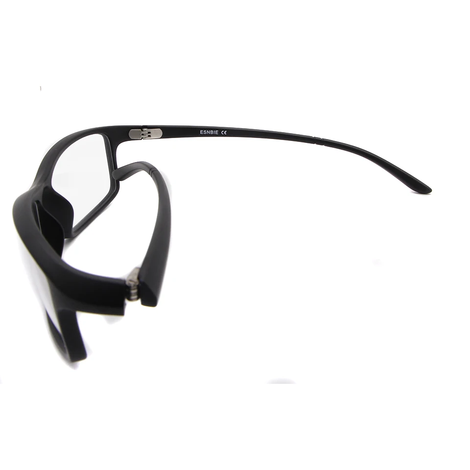 ESNBIE TR90 Flexible Men Optical Glasses Frame Square Eyeglasses Frame Male Matt Black Glasses Clear Lens New Oculos 78207