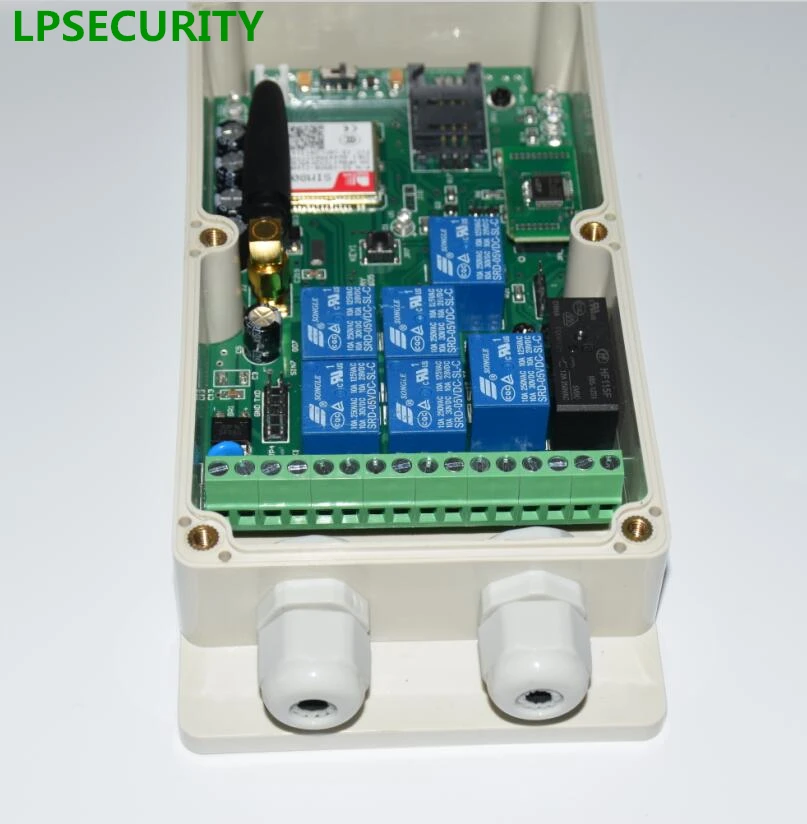 LPSECURITY 4G 2G Waterproof 7 relays Real-Time GSM Remote Control Relay Output Contacts Switch Box GSM 850/900/1800/1900Mhz