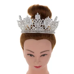 Tiaras And Crowns Wedding Bridal Vintage Pattern Styles High Quality Cubic Ziconia Tiara Women Elegant BC4593 Corona Princesa