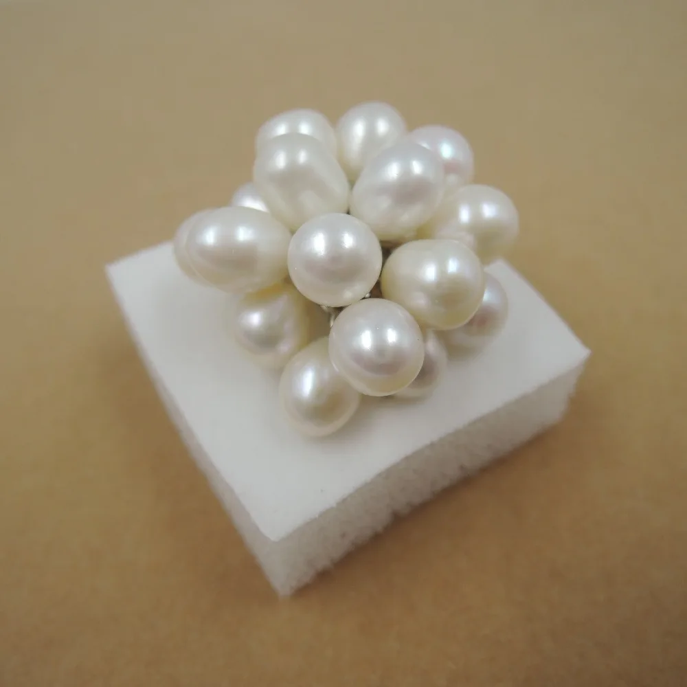 100% nature freshwater pearl Ring-AAAA pearl quality