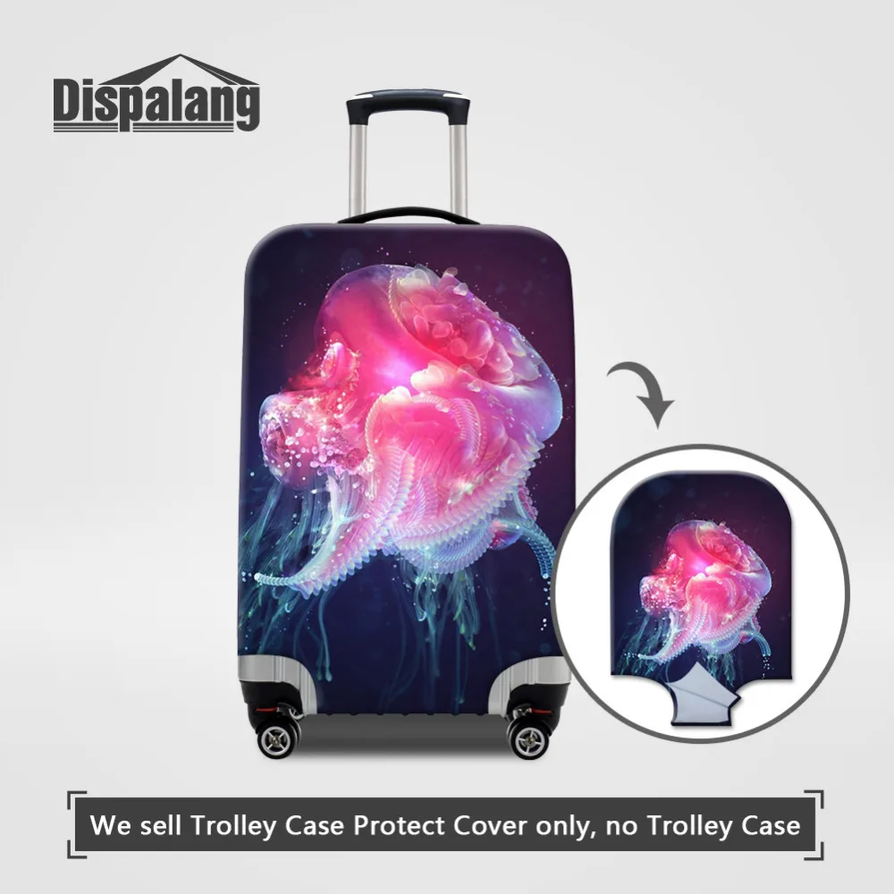 

Dispalang Jellyfish Printed Luggage Protective Covers Elastic Anti-theft Suitcase Covers for 18-30 Inch Case Zipper Closure