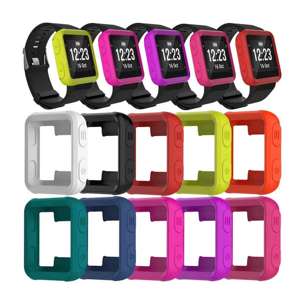 

OOTDTY Silicone Skin Case Cover For Garmin Forerunner 35 Approach S20 Sport Watch-M30