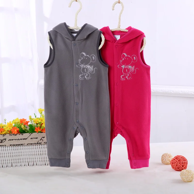 Imported baby kids clothes boys girls body suits sleeveless baby rompers body suit baby front opening clothing