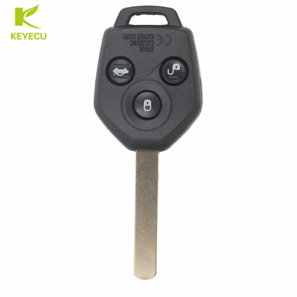 KEYECU 3 przyciski niecięty klucz Keyless pilot zdalnego sterowania 433MHz 4D62 Chip dla Subaru Forester Outback Legacy 2008-2014 P/N: 88049SC000