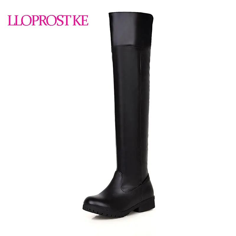 Lloprost Ke Plus Size 34-43 New Fashion 2016 Winter Women Flat Boots Women's Knights Boots Attack On Titan Cosplay Boots GL037