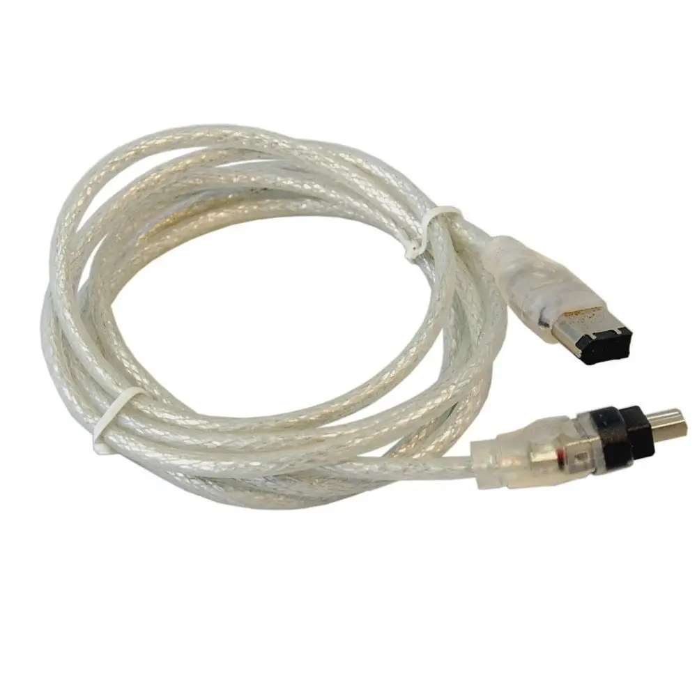 1.5m/5ft  Firewire IEEE 1394A 4 Pin to 6 Pin Male to Male Lead DV Out Cable Adapter