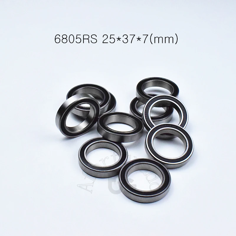 

Bearing 10pcs 6805RS 25*37*7(mm) chrome steel rubber Sealed High speed Mechanical equipment parts