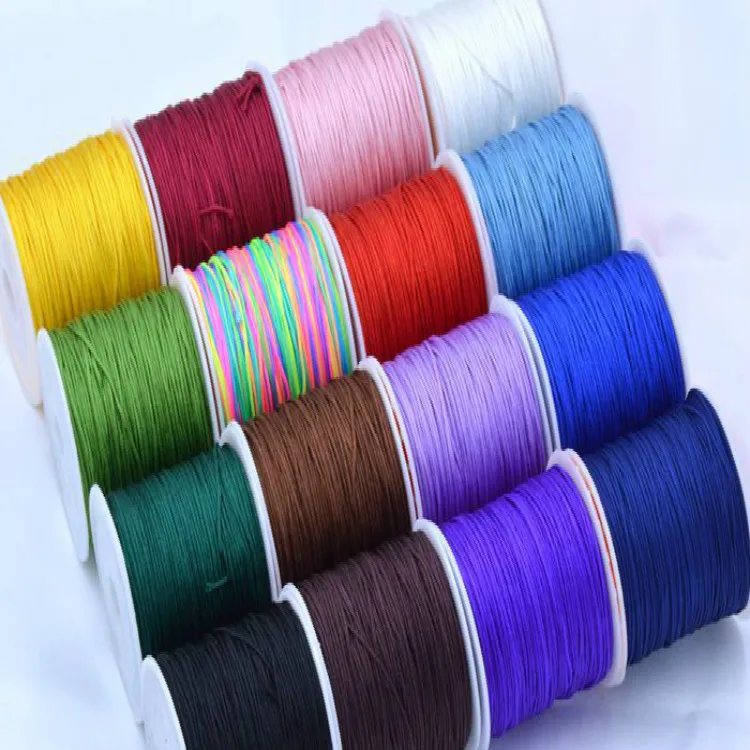 0.8 mm 45 meters/roll String polyester Jewelry Ropes Chinese Knot Line Beading Wire for DIY Jewelery Bracelet Making Supplies