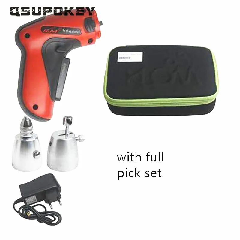 

QSUPOKEY KLOM High Quality Electric Drill Lock Tool Kit full Sets for Professional Locksmith For Door repair free shipping