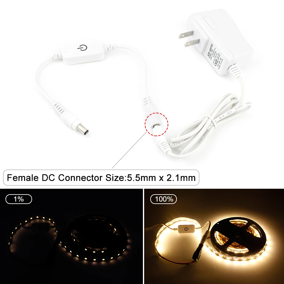 Hot Seller DC12V-24V Led Touch Dimmer Switch Control Led Dimmer Brightness Control For Led Strip Touch Switch On/Off Controller