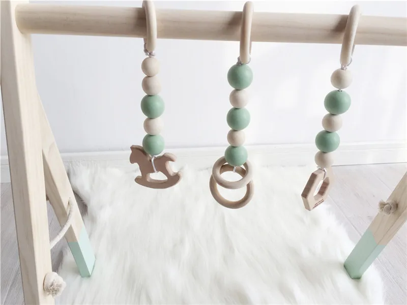 Houten Baby Gym Zonder Gym Speelgoed Activiteit Gym Speelgoed Accessoires Montessori Rammelaars Nursery Decor Zintuiglijke Speelgoed Pasgeboren Douche Geschenken