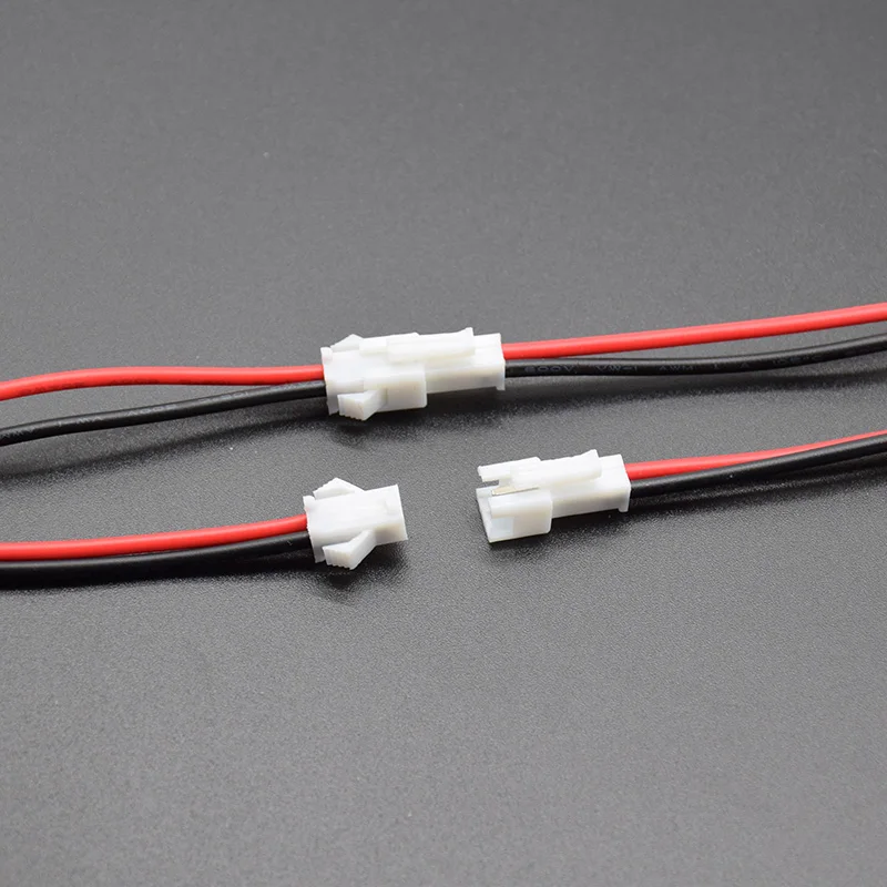 20pcs/10Pairs  white Micro JST  2 PIN Male & Female Plug Connector With Wire Cables Length100mm