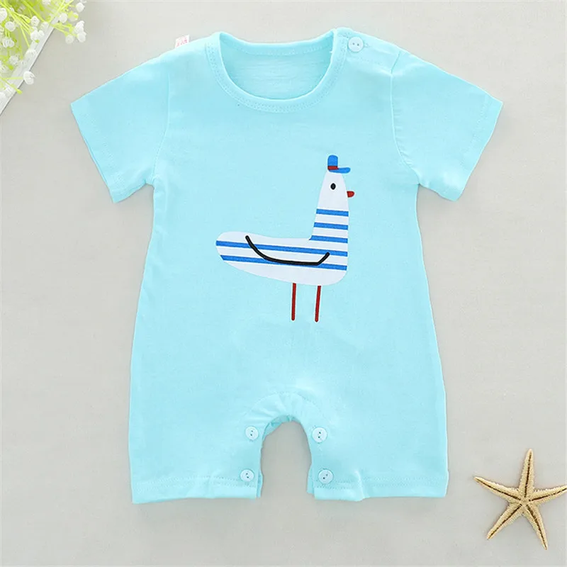 Summer Baby Jumpsuit Short Sleeved 100% Cotton Cute Newborn Boys Girls Romper Baby Jumpsuit Kid Clothes Children\'s Clothing