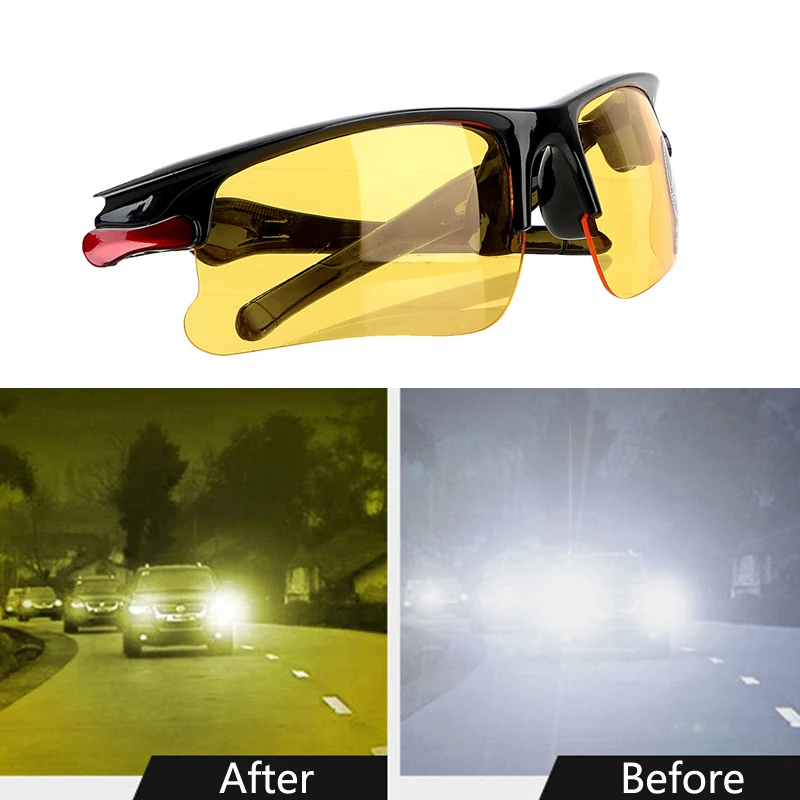 Car Night Vision Glasses Driver Goggles Protective For Ford Focus 2 3 Fiesta Mondeo Kuga Citroen C4 C5 Skoda Octavia Rapid Fabia