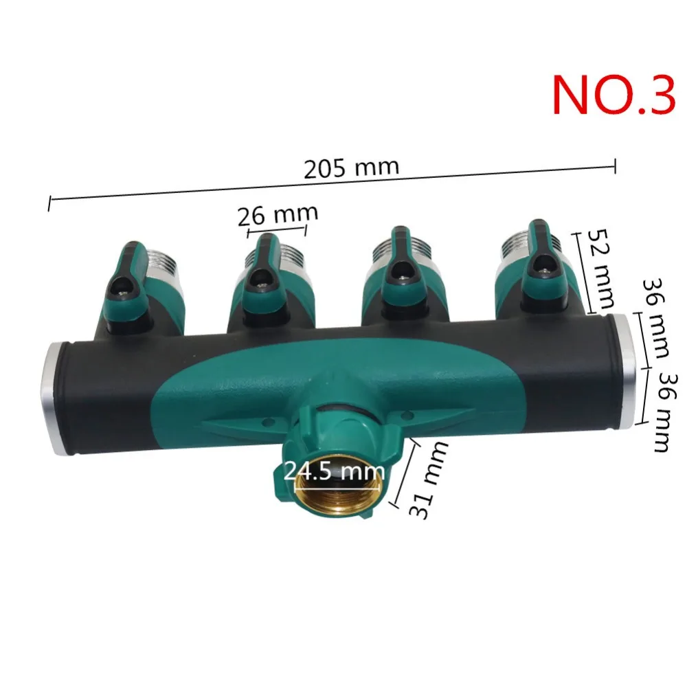 1 szt. Wysokiej jakości metalowy rozdzielacz węża ogrodowego 3/4 Cal 2/4 kran ogrodowy rozdzielacz do kran na zewnątrz typu Y