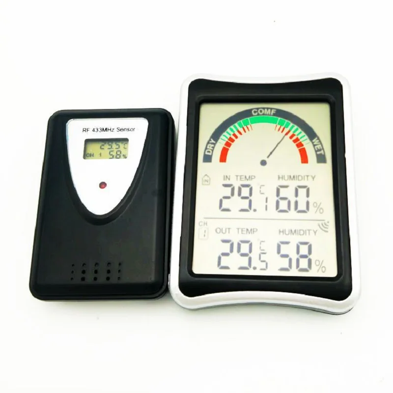 

Household storage wireless multi-channel receiving digital display electronic thermometer and hygrometer