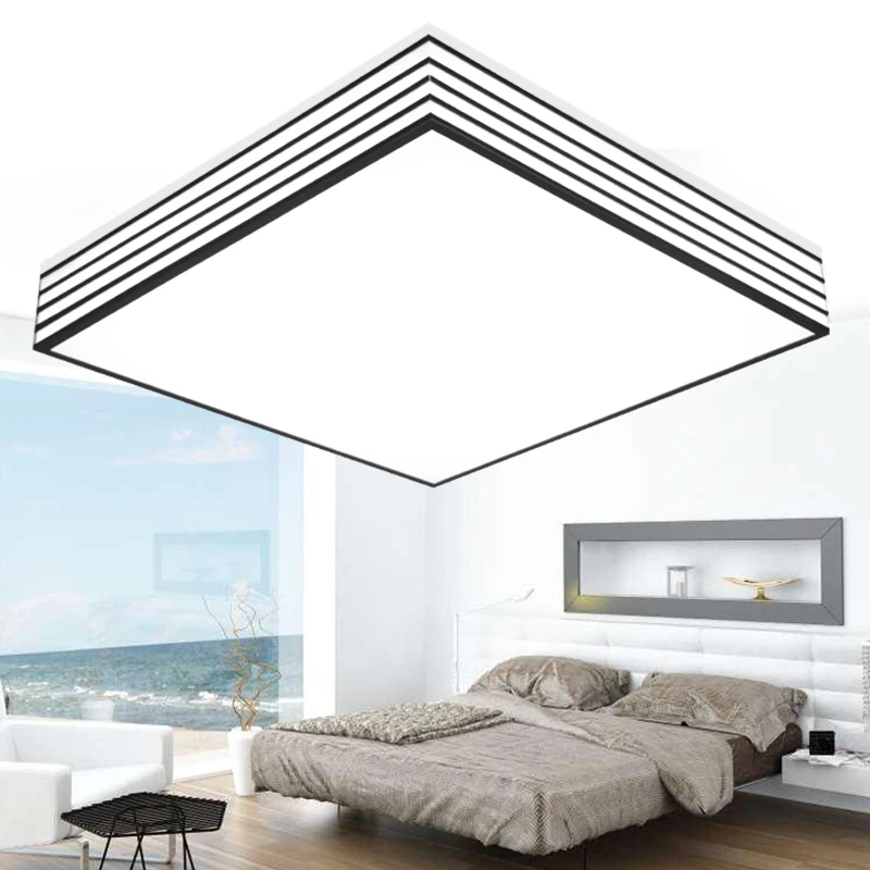 

modern minimalist bedroom lamp study lamp Modern office light State LED Ceiling Light rectangular acrylic ceiling living room