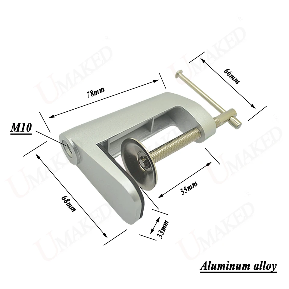 Imagem -02 - Led Pescoço de Ganso Clipes de Luz Max 5.5 mm Metal Palavra Suporte Fixo Máquina Luzes Segurando Base para Mesa Luz Candeeiros Mesa Faça Você Mesmo Fabricante 1pc