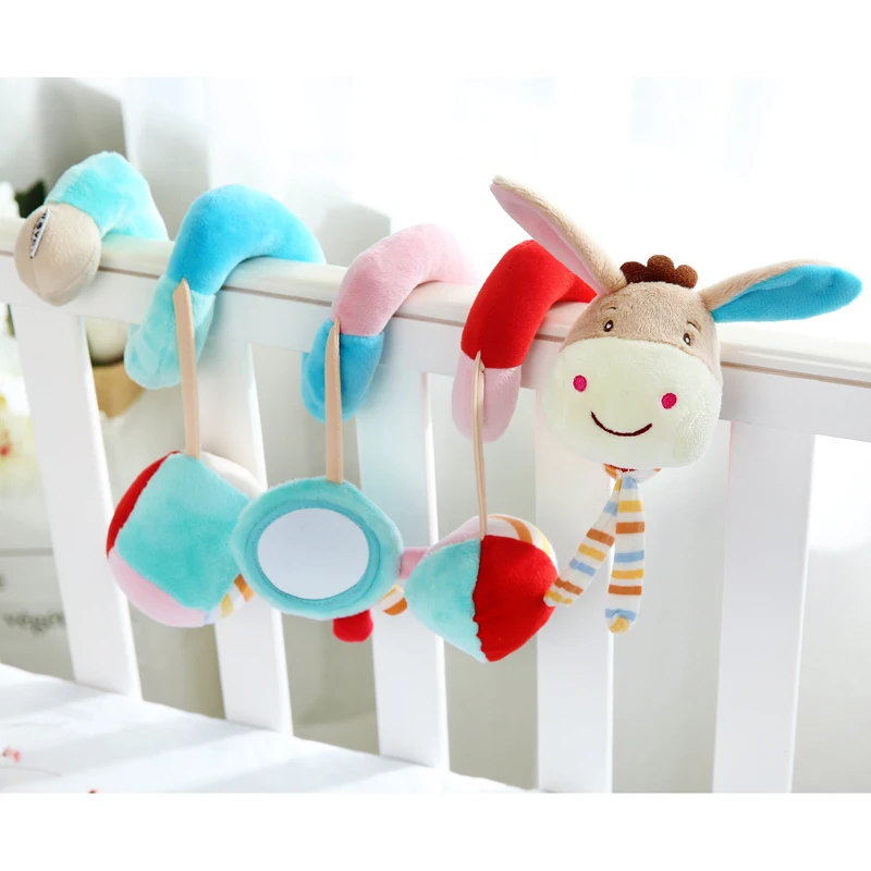 JJOVCE-sonajeros colgantes para bebé, muñecos de peluche en espiral, corralito infantil, accesorios para cochecito, juguetes para bebés de 0 a 12 meses