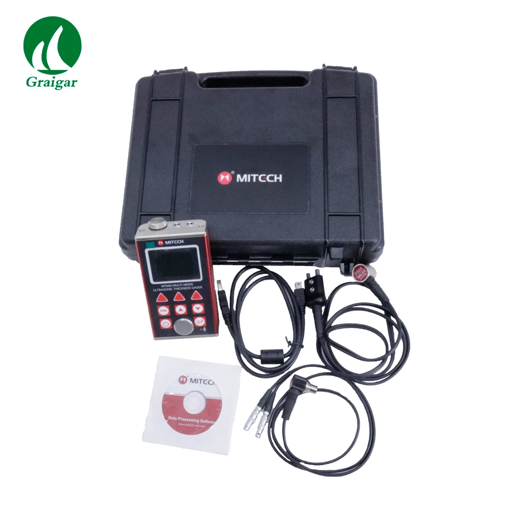 Mitech Digital Ultrasonic Thickness Gauge Meter MT660 LCD Display Optional Bluetooth Thermal Printer