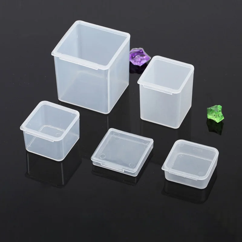 PP Transparent Plastic Storage Box Small Case Pack boxes DIY Making Part Material Accessories Supplies