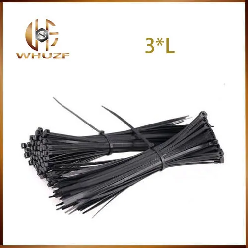 

Free shipping 3 X 60/80/100/120/150/200mm White Black Milk Cable Wire Zip Ties Self Locking Nylon Cable Tie