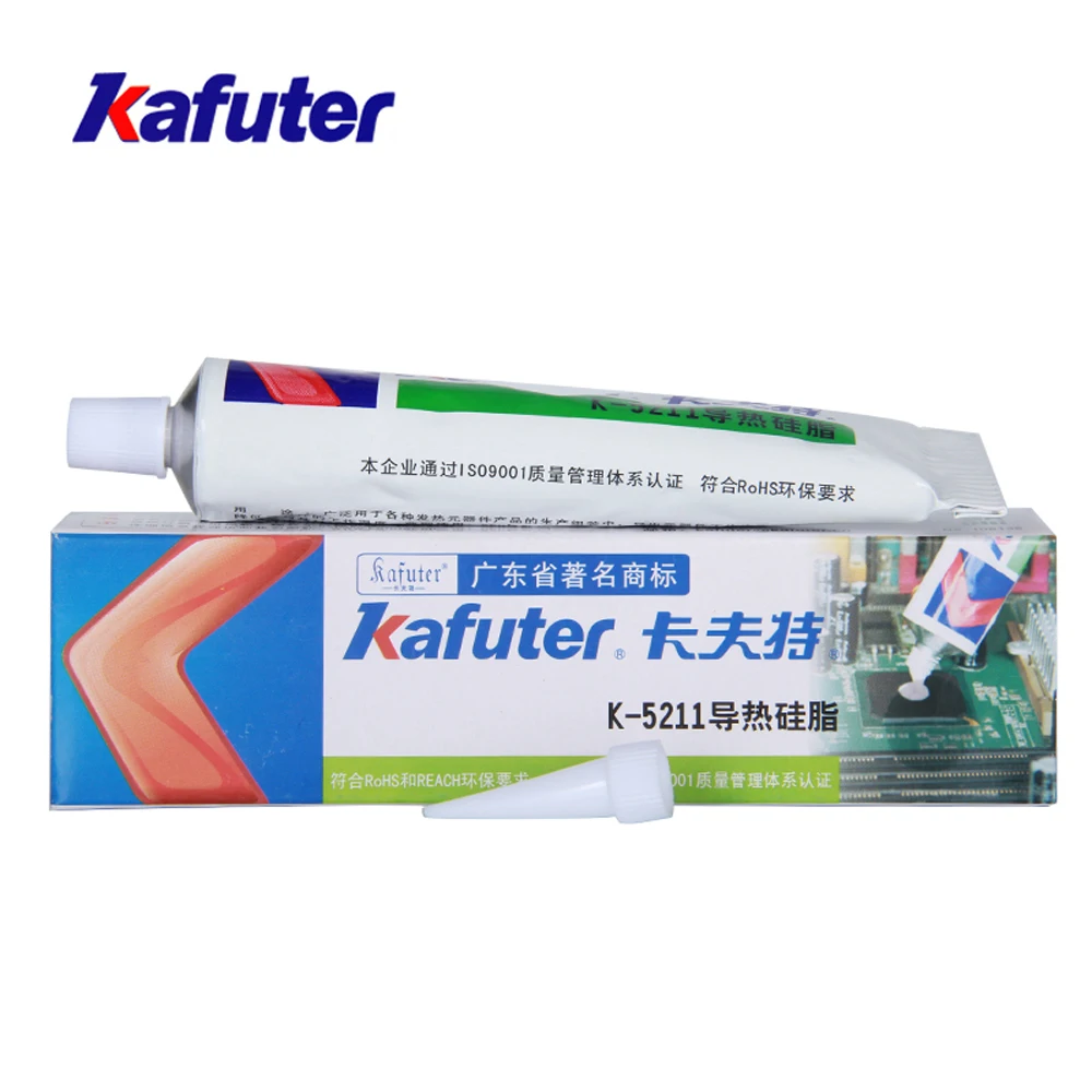 1 sztuk Kafuter K-5211 100g termoprzewodzący silikon wysokiej dioda led dużej mocy lampa radiator ciepła specjalne UPC Chipset smar chłodzący — zdjęcie 5
