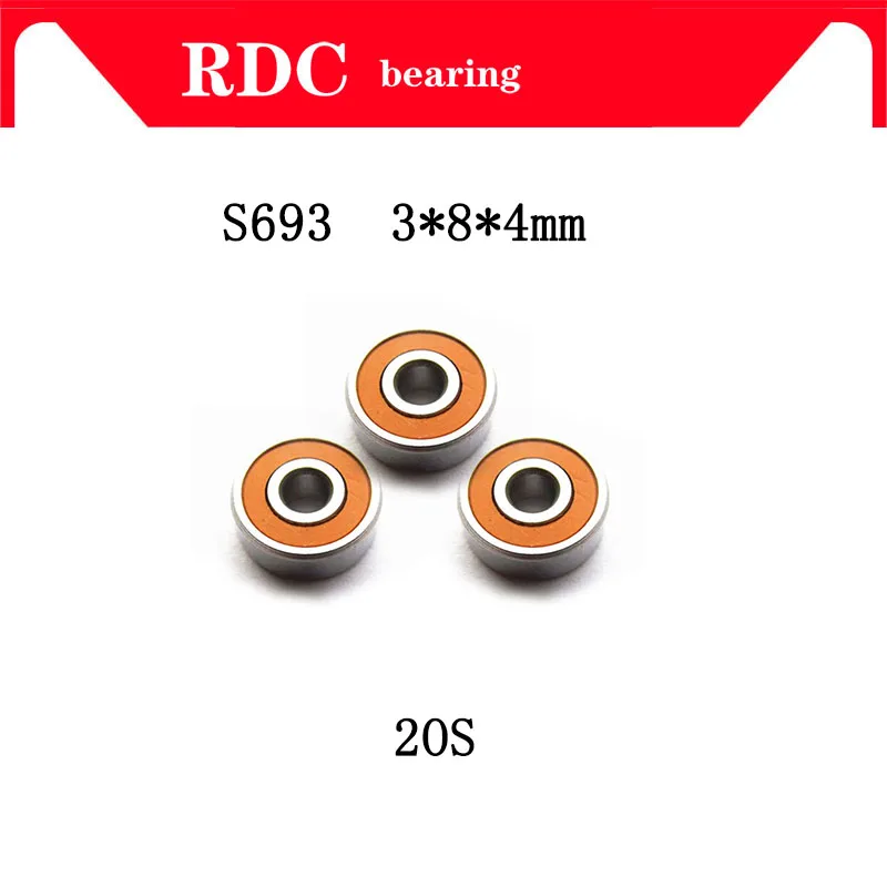 High quality 1PCS S693 2OS 3x8x4 CB ABEC-7 Hybrid Ceramic Stainless Lube Dry Fishing Reel Bearing SMR693C 2OS A7 LD S693-2RS NEW