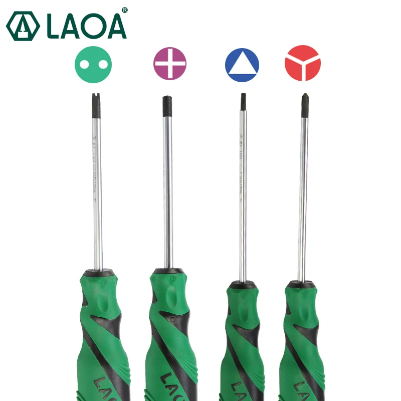 

LAOA 4pcs Special-haped Screwdriver "U" Shape "Y" Shape Triangle Screwdriver Household Screwdriver Set