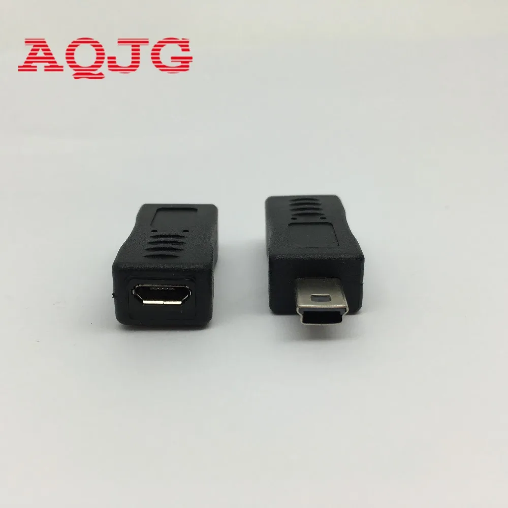 New Black Micro USB Female to Mini USB Male Adapter Converter Adaptor Promotion Hight quantity Extend adapter AQJG