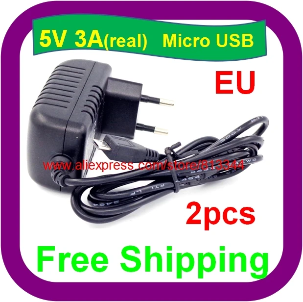 5V 3A EU PLUG Micro USB Charger for  Raspberry PI 3 Power Adapter Google Nexus 7 Nexus10 U65GT V891W Teclast X98 Air 3G X98 pro