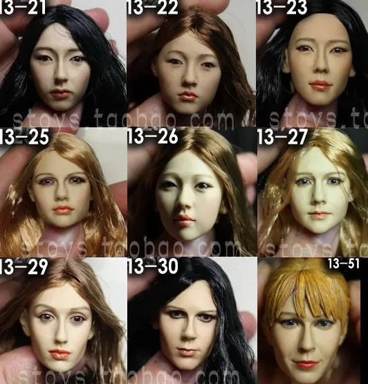 

1/6 scale figure accessories female head shape for 12" action figure doll accessories not include the body and clothes KM13