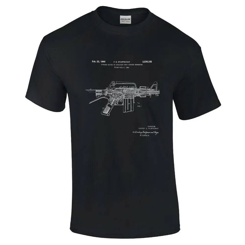 M16 Rifle Shirt M-16 Ar-15 Rifle M-16 Shirt Gun Enthusiast Military Gift 2019 New Fashion  Men's Clothing High Quality Shirts