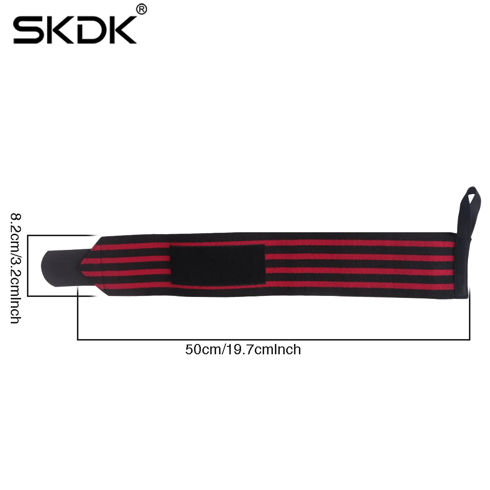 SKDK 1PC Professional Nylon Wrist Band Fitness Gym Wraps For Powerlifting Weight Lifting Strength Training Wrist Support Braces