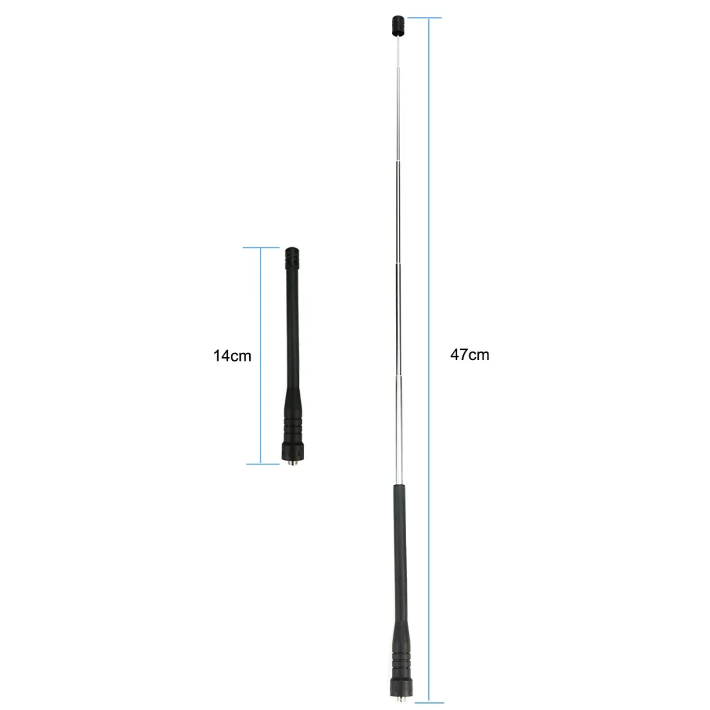 RETEVIS HA01 텔레스코픽 SMA-F 안테나 VHF/UHF 144/430Mhz Kenwood Baofeng UV-5R//888S H777/RT29/워키 토키