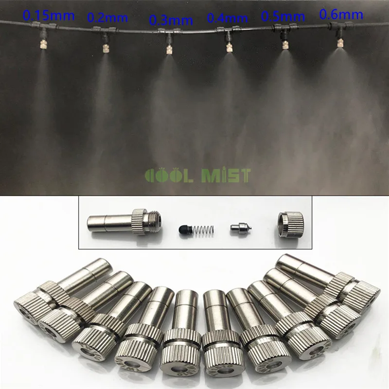 S048 Slip lock Quick-Connect Nozzles, Low Pressure Spray Misting Nozzle, Fog Misting Nozzles for Greenhouse Plant humidification