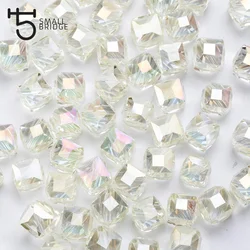 8mm Austria Faceted Square Glass Beads for Jewelry Making Diy Decoration Transparent Crystal Cube Beads Wholesale X301