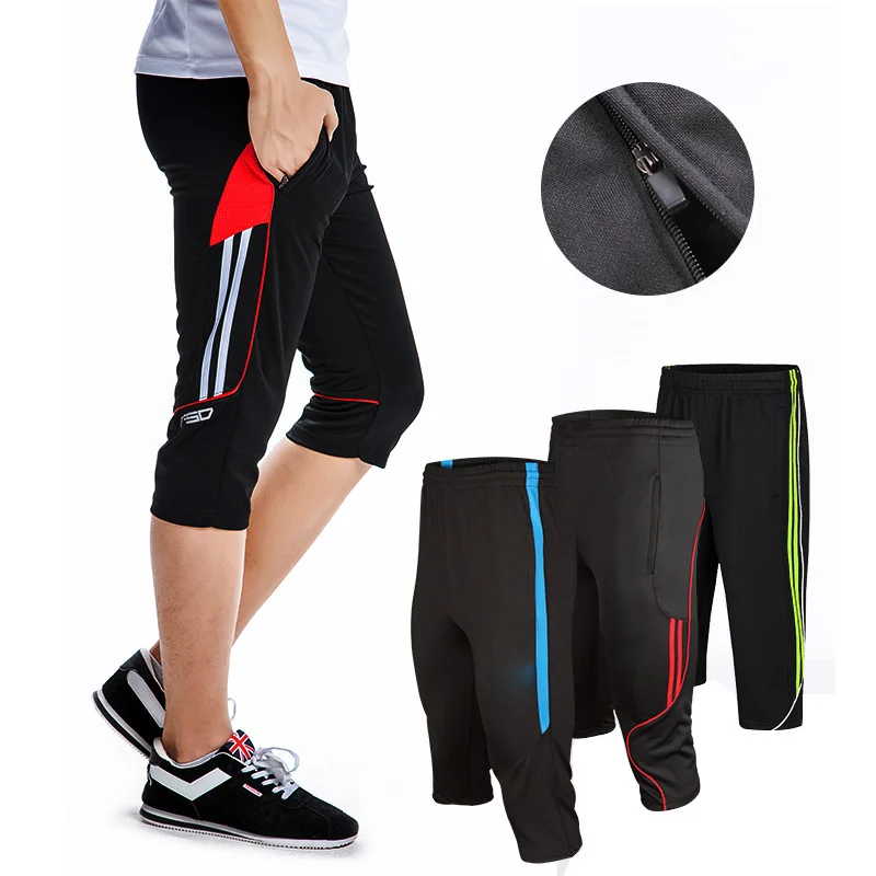 Soccer Training Pants Men Football Trousers Jogging Fitness Workout Running Sports Pants With Pocket Zipper Plus Size 4XL Pants