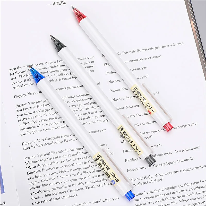 1 Pcs Simple Solid Color Transparent 0.5mm Press Gel Pen Cartoon School Students Office Writing Stationery Escolar Signature Pen