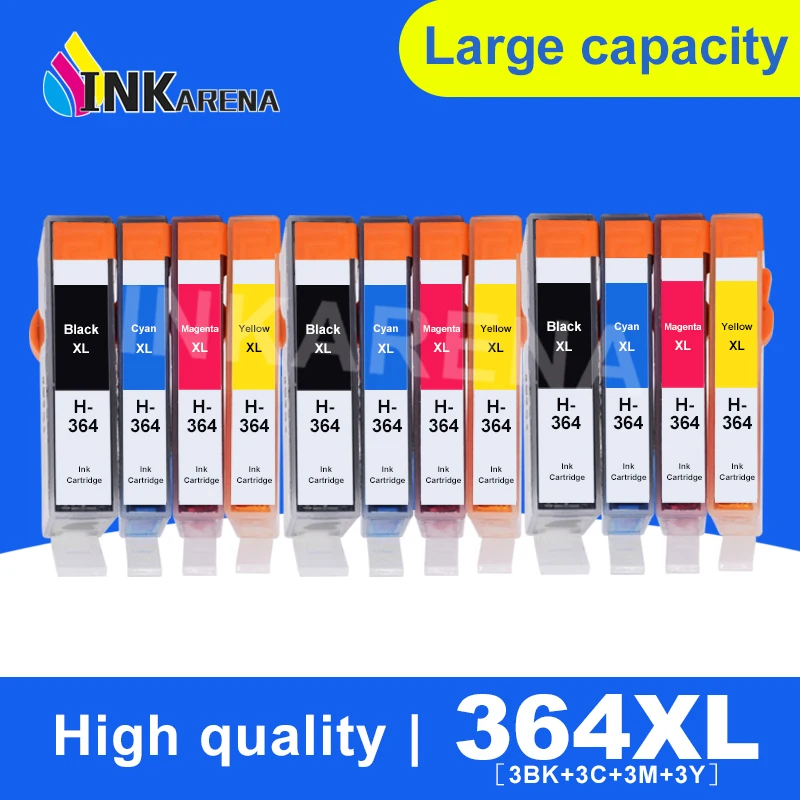 INKARENA 364 XL Replacement For HP364 Ink Cartridge For HP Photosmart 5510 5520 6510 6520 7510 7520 DeskJet 3070A 3520 Printer