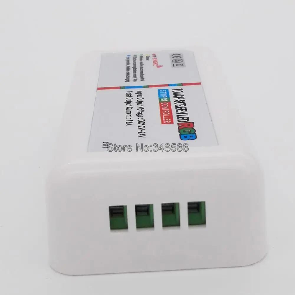 DC 12V 24V 18A 216W 2.G RGB LED Controller RF Touch Screen Remote Control 6A per Channel for RGB LED Strip Tape